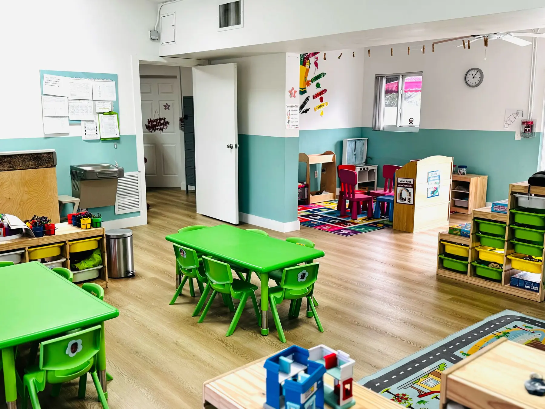 Organized, colorful classroom at Wish Learning Academy