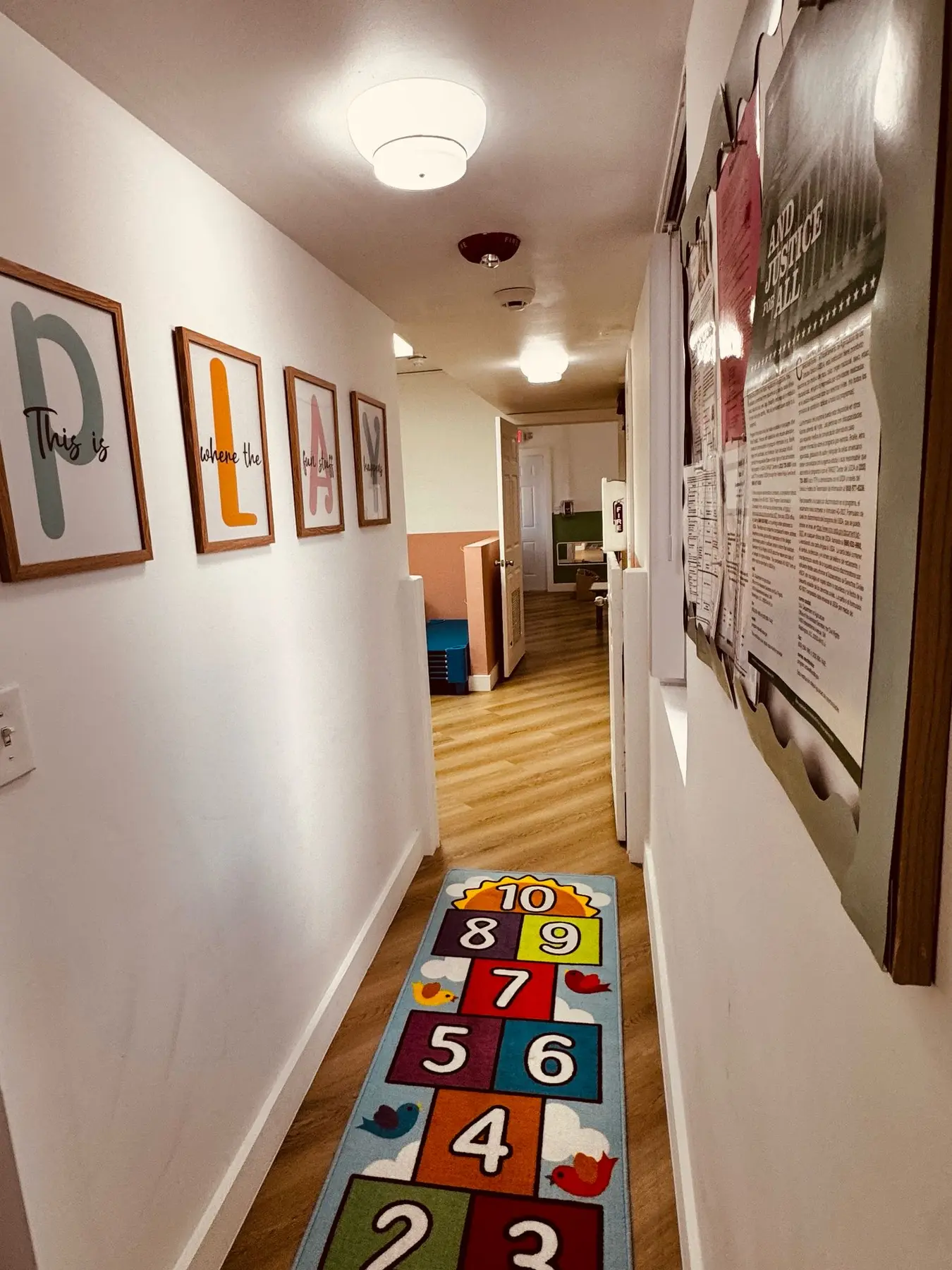 Interior hallway at Wish Learning Academy