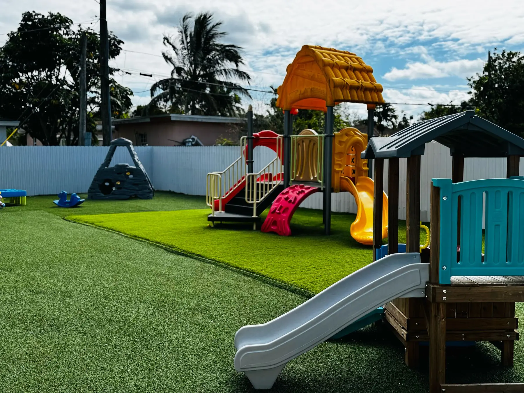 Outdoor playground at Wish Learning Academy